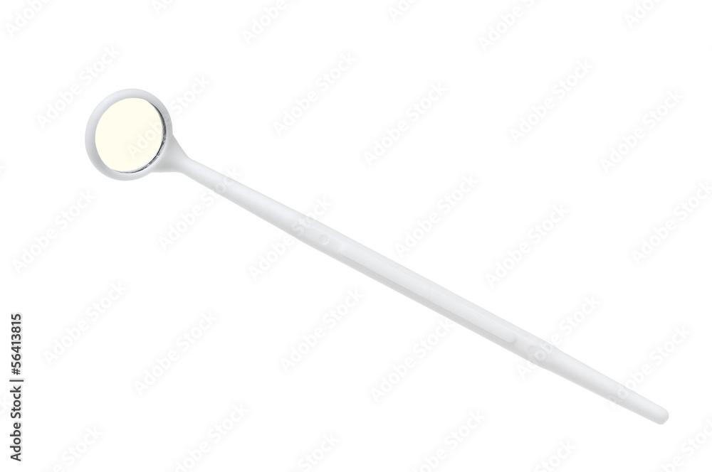 Dental mirror isolated on white background Dental mirror isolated on white background