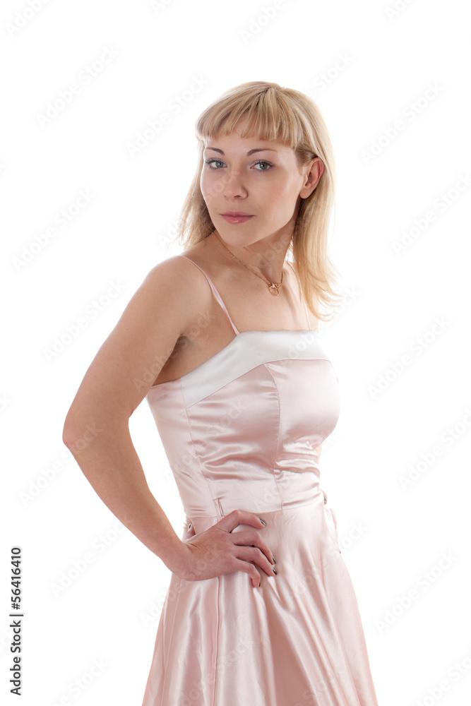 blonde in a pink dress blonde in a pink dress