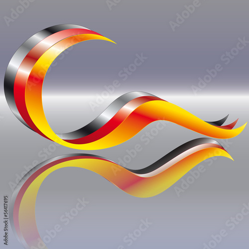 Schwarzrotgold Spiegelung