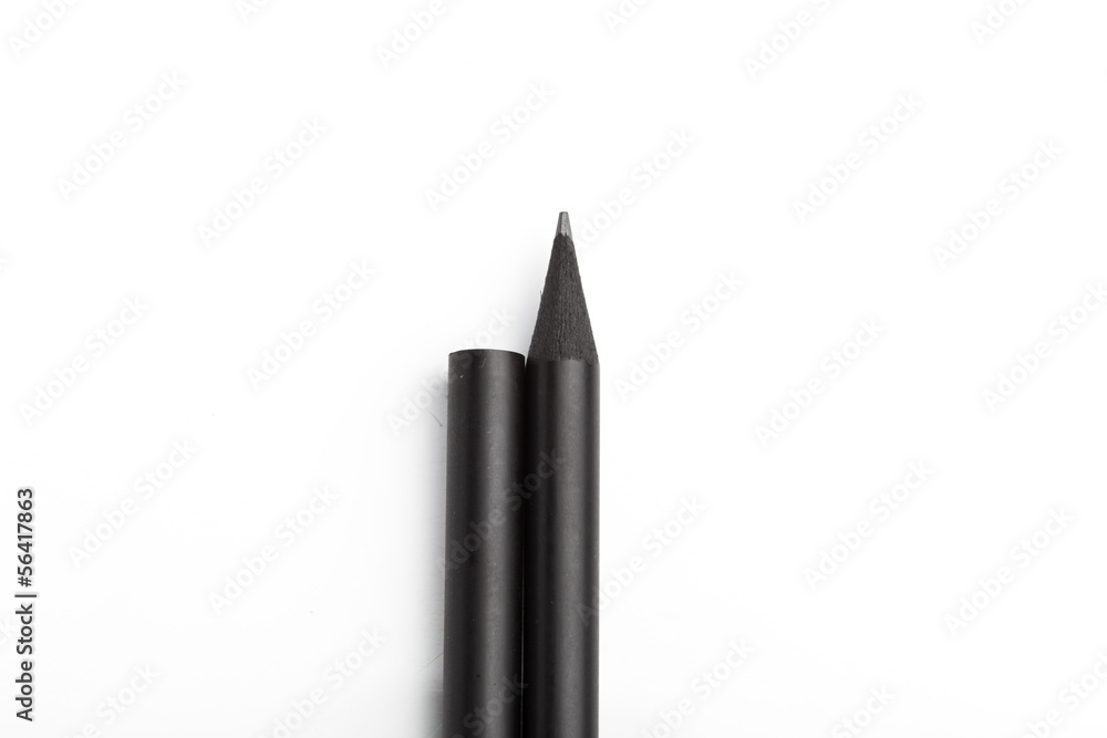 Black pencil isolated on white background Black pencil isolated on white background
