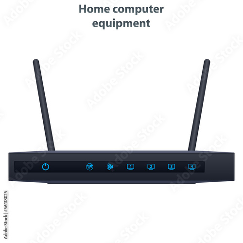 Wireless router with two antenna