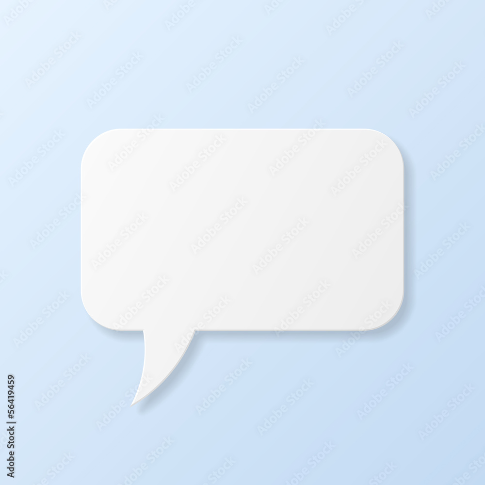 Cut-out speech bubble. Design template. Vector illustration Cut-out speech bubble. Design template. Vector illustration