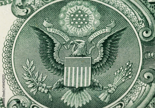 Φωτογραφία Great Seal of the United States on the reverse of a US Dollar Bi