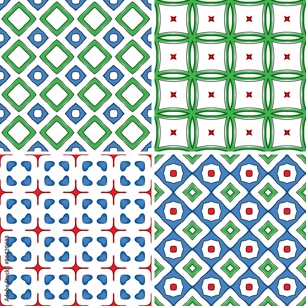 Obraz premium Seamless patterns