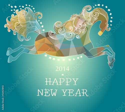 Beautiful color jumping horse