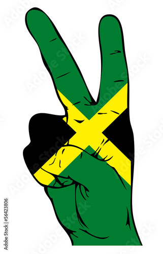 Peace Sign of the Jamaican flag
