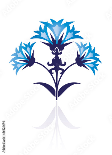 Drei Kornblumen