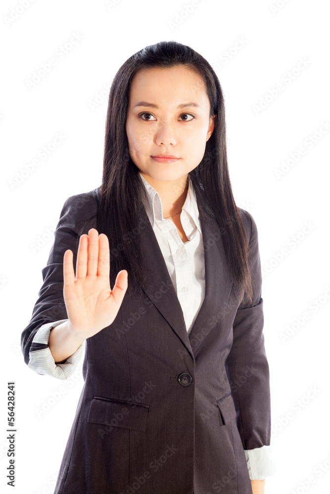 Attractive Asian girl 30s isolated on white background Attractive Asian girl 30s isolated on white background