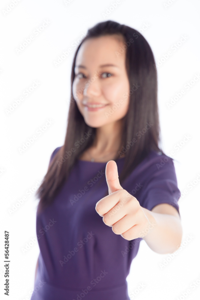 Attractive Asian girl 30s isolated on white background Attractive Asian girl 30s isolated on white background