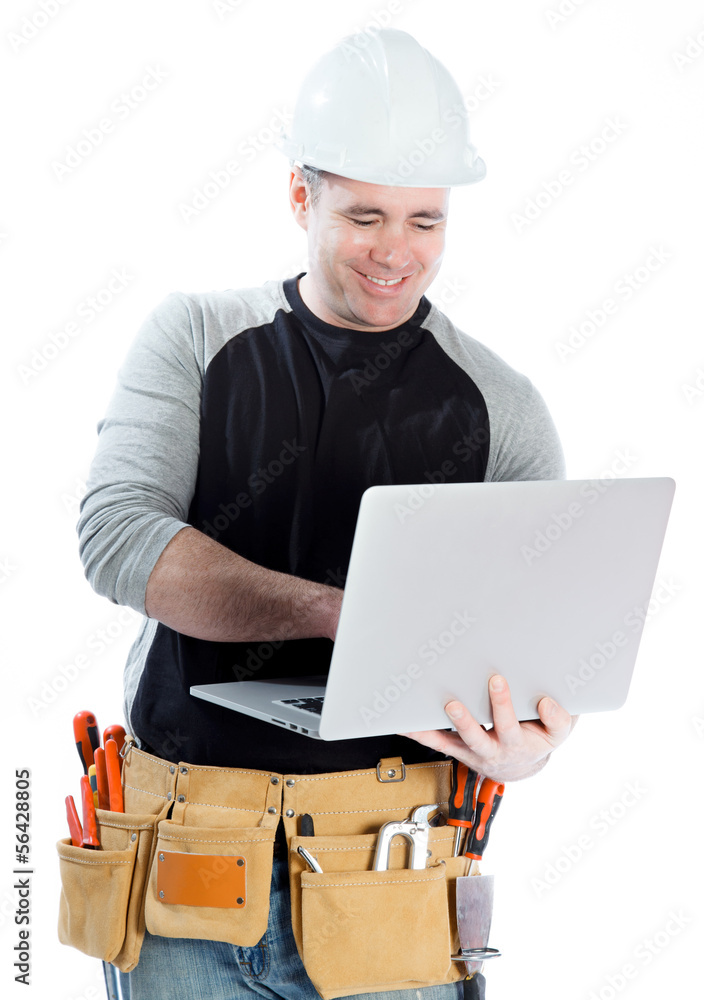 Caucasian man contractor 40 years old Caucasian man contractor 40 years old