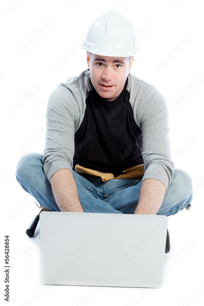 Caucasian man contractor 40 years old Caucasian man contractor 40 years old