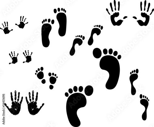 silhouette palms and soles of the feet silhouette