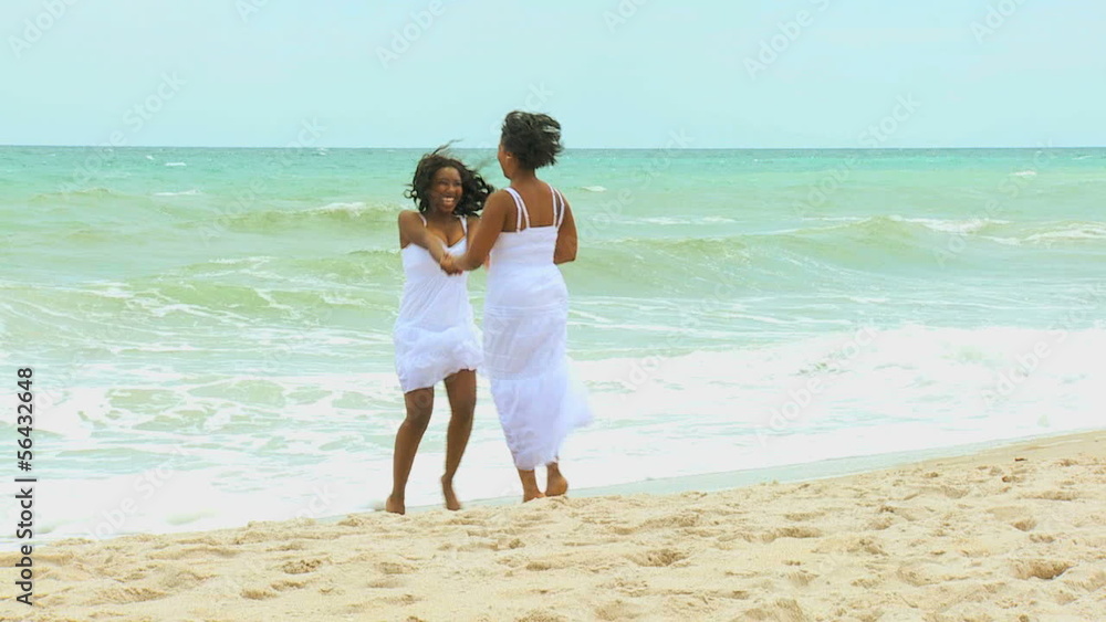 Ethnic Mother Daughter Time Together Beach Ethnic Mother Daughter Time Together Beach