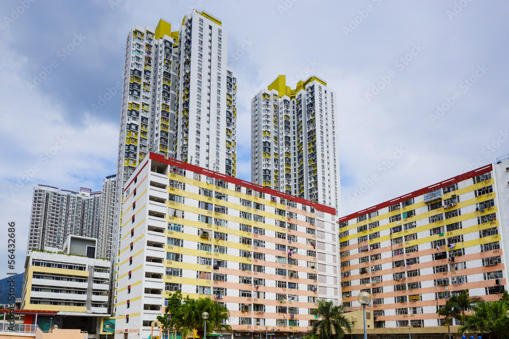Fototapeta premium Hong Kong residential buildings