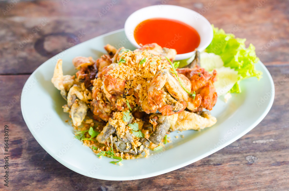 Fried frog Fried frog