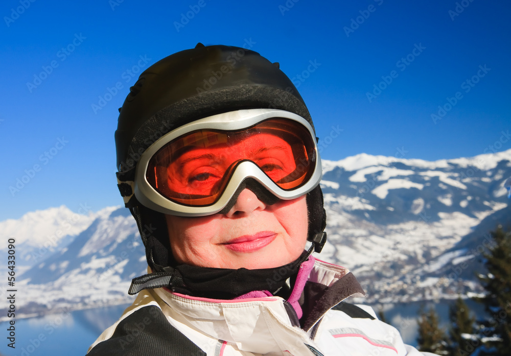 Portrait alpine skier.