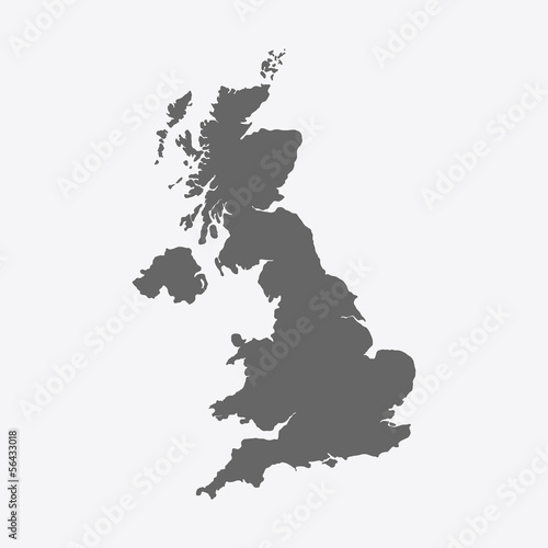Leinwand Poster Karte des Vereinigten Königreichs