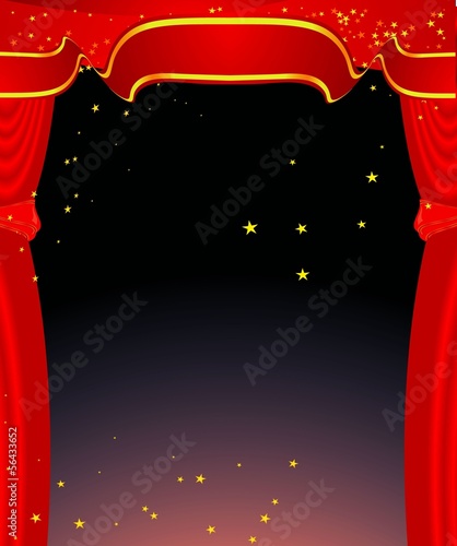 Curtain. Vector.