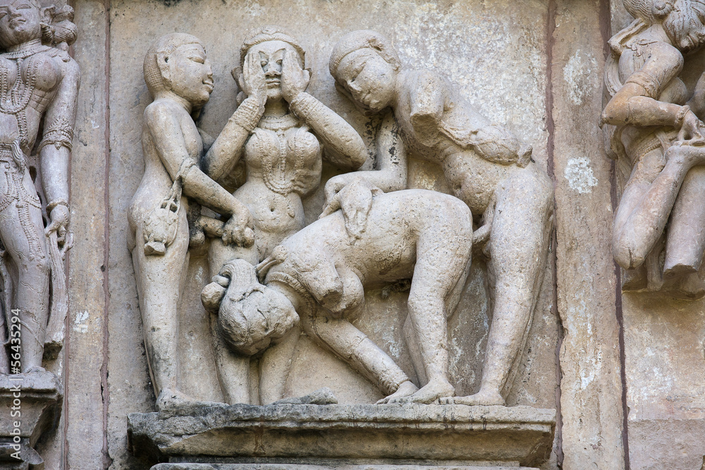 Erotic temple in Khajuraho, India.