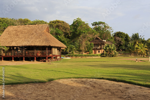 Eco hotel with thatched roof