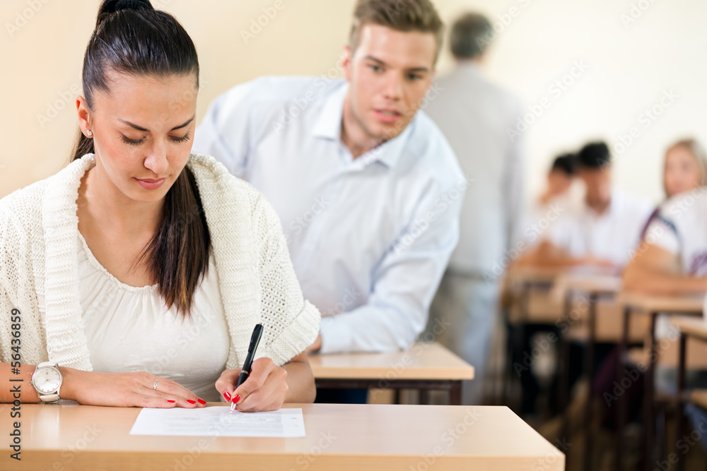 student trying to cheat at test student trying to cheat at test