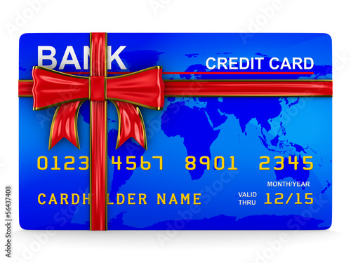 credit card on white. Isola...