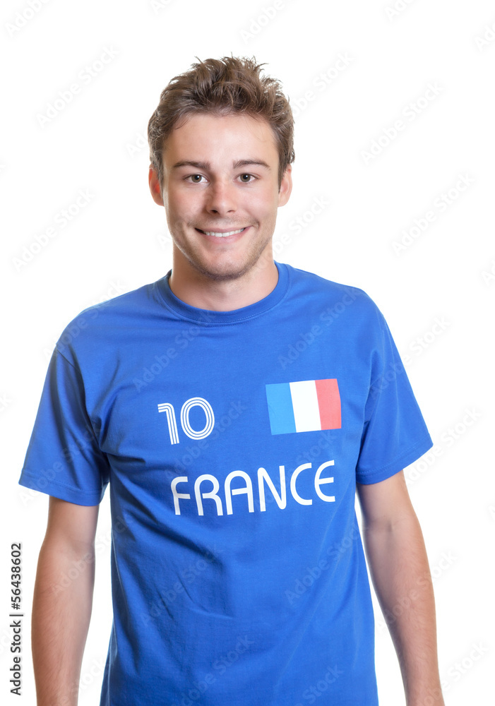 Fototapeta premium French soccer fan is ready for the world cup
