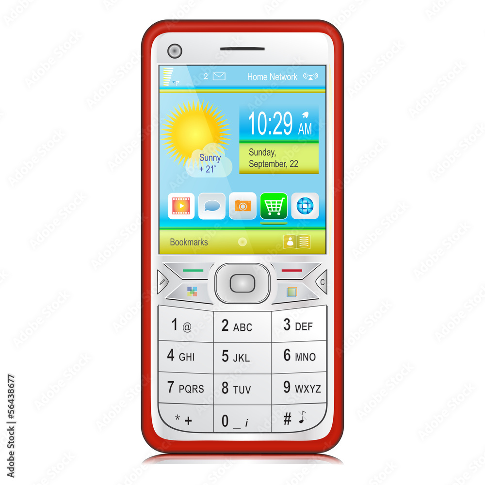 Smartphone with physical keyboard. Vector. Smartphone with physical keyboard. Vector.