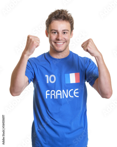 Cheering french football fan