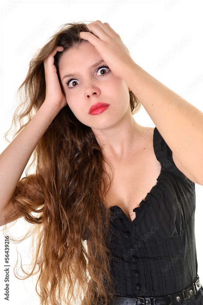woman scared woman scared