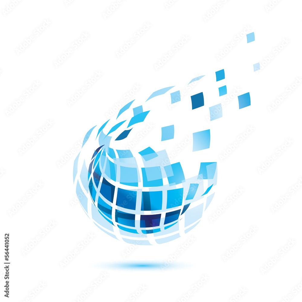 abstract globe icon, business and comunication concept abstract globe icon, business and comunication concept