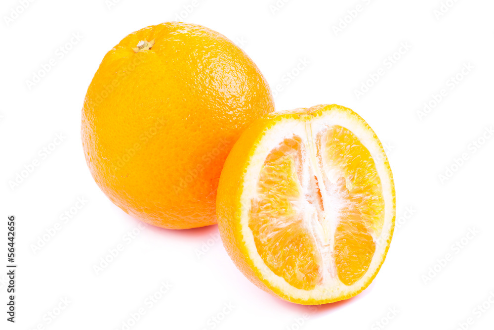 Orange fruit isolated on white background. Orange fruit isolated on white background.
