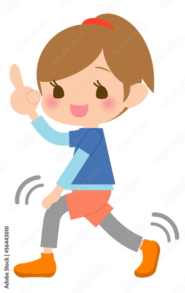 屈伸する女の子