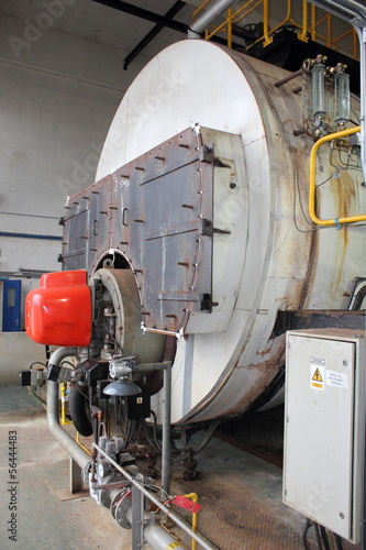 An industrial duel fuel steam boiler