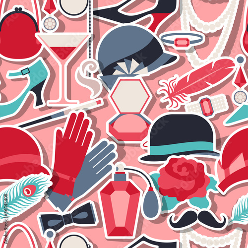 Retro of 1920s style seamless pattern.