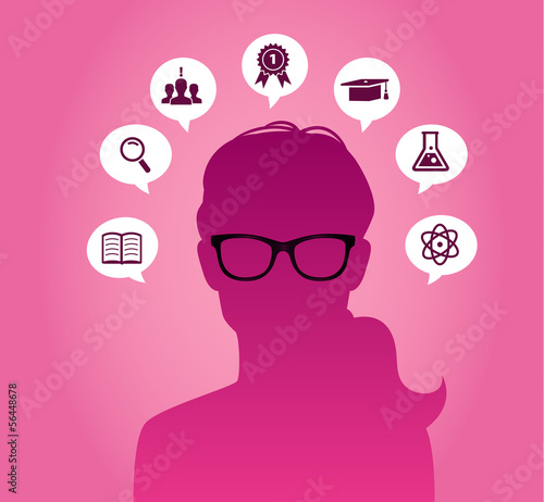 Woman with glasses