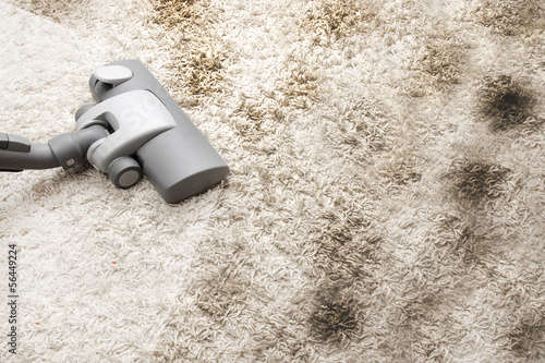 Vacuuming very dirty carpet