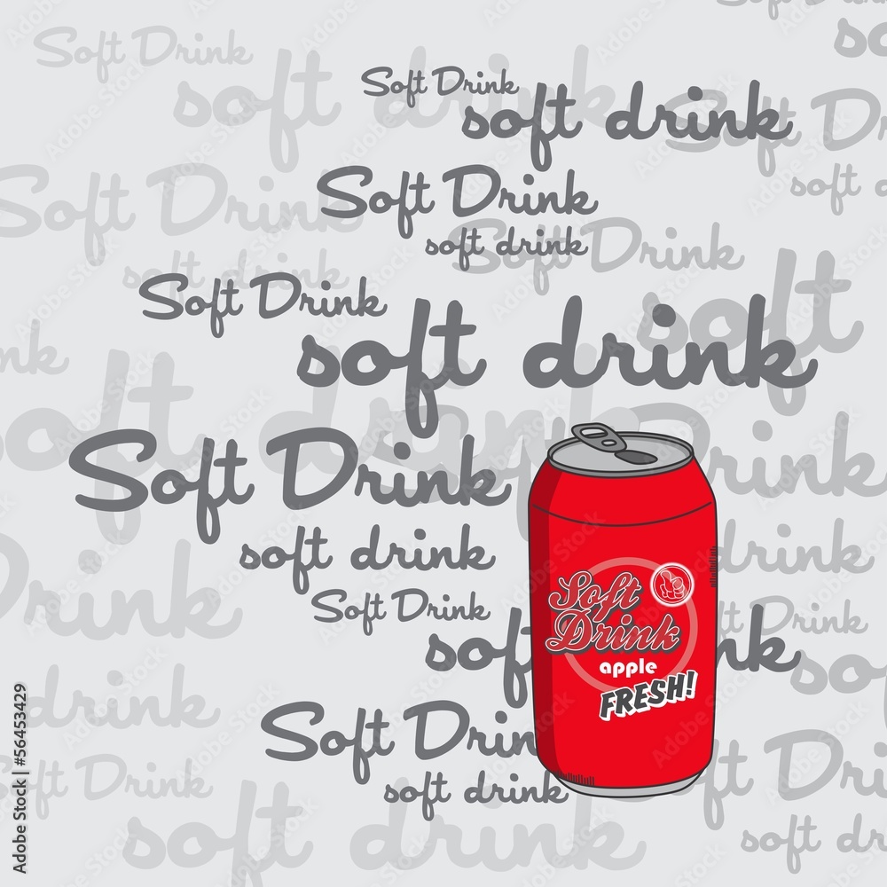 Naklejka premium red soft drink page