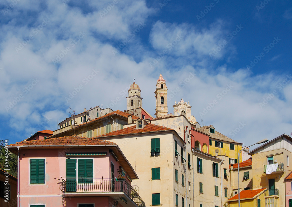 Obraz premium L'antico villaggio di Cervo, Liguria, Italia