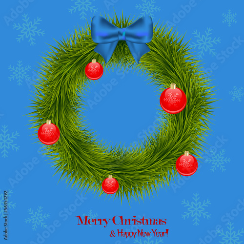 Christmas wreath with Christmas balls