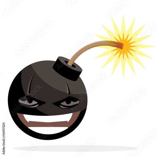 old bomb activated, mean face