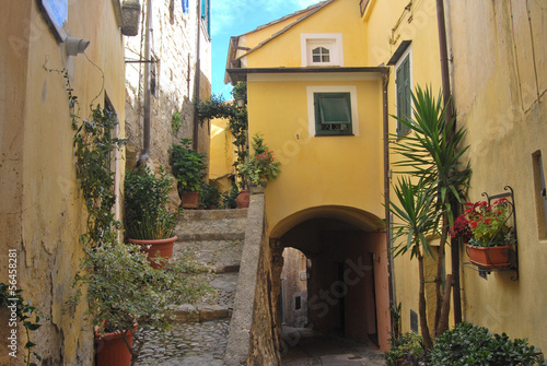 Fototapeta Naklejka Na Ścianę i Meble -  L'antico villaggio di Cervo, Liguria, Italia