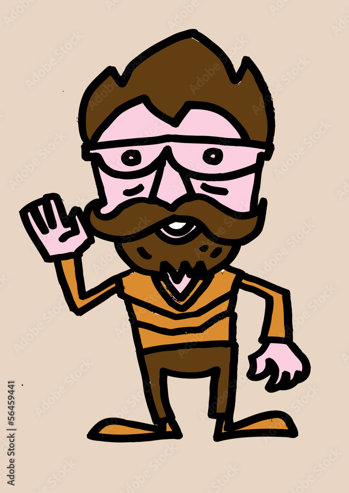 Cute cartoon people man and woman in Jaidee Family Style Cute cartoon people man and woman in Jaidee Family Style