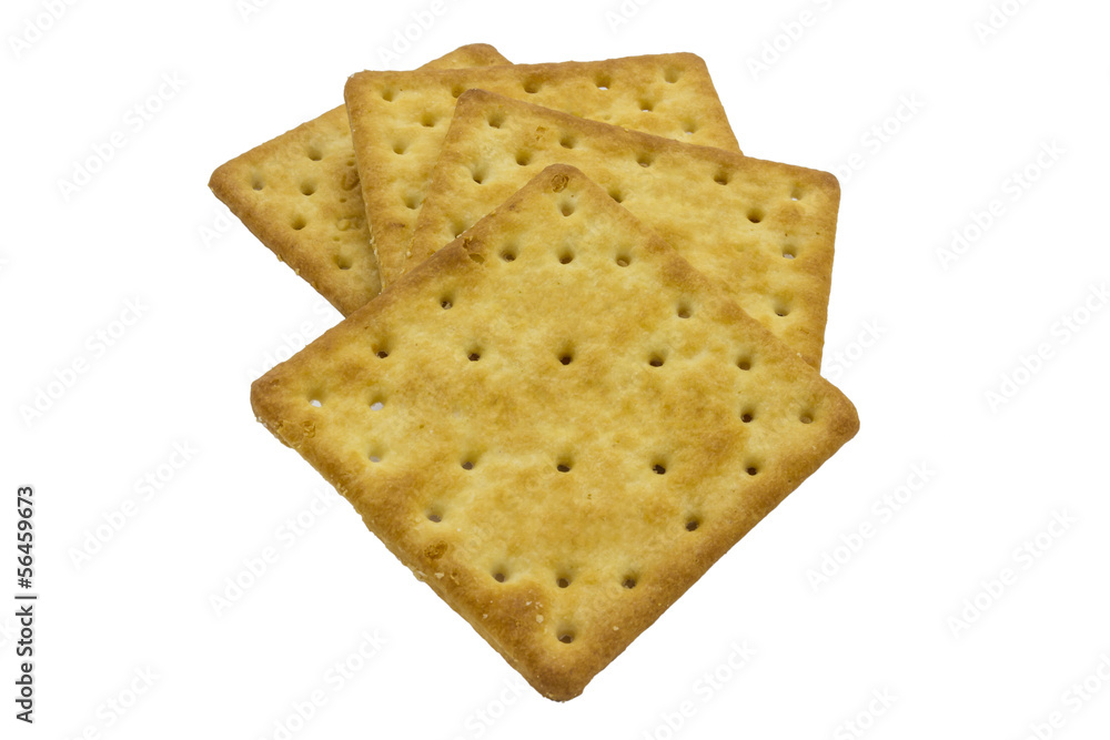 Cracker isolated on white backgroun Cracker isolated on white backgroun