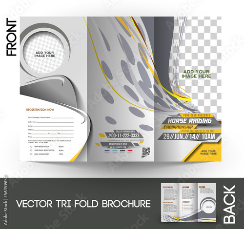Horse Riding Tri-Fold Mock up & Brochure Design