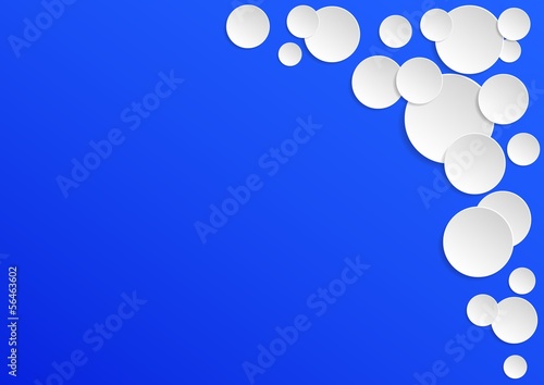 Background blue with white circles