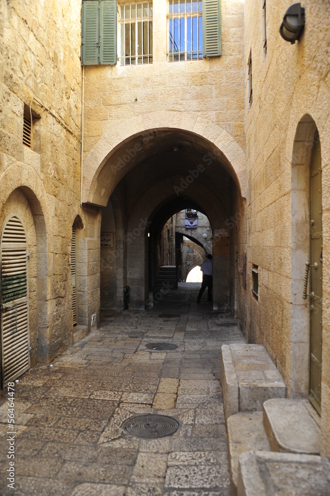 Street in old Jerusalem, Israel