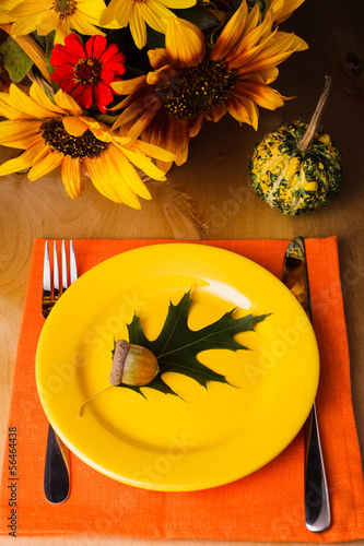 Fototapeta Naklejka Na Ścianę i Meble -  Thanksgiving serving table