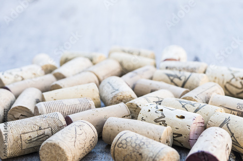 Corks with corkscrew photo