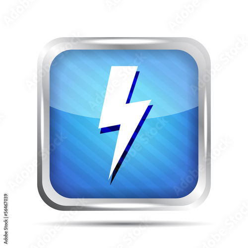 blue lightning icon on a white background Free Download blue lightning icon on a white background - GFXLoad
